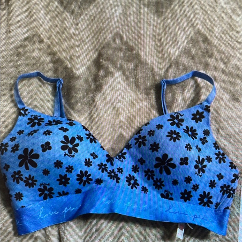 PINK Victoria's Secret Blue Floral Women's Bra